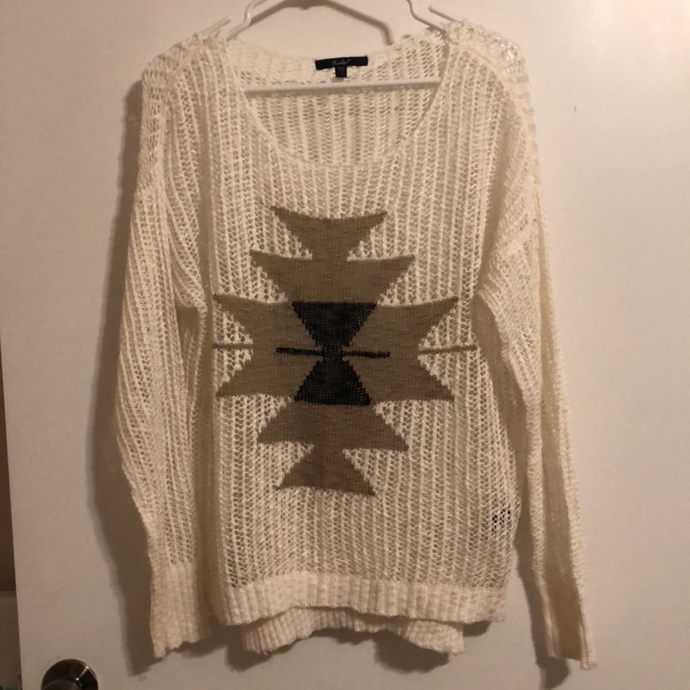 Cream big knit sweater